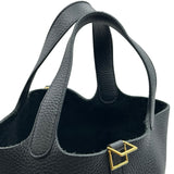 エルメス HERMES ピコタンロックPM U刻 ブラック ゴールド金具 トリヨン レディース ハンドバッグ