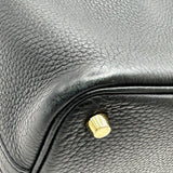 エルメス HERMES ピコタンロックPM U刻 ブラック ゴールド金具 トリヨン レディース ハンドバッグ