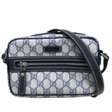 グッチ GUCCI GGスプリーム ショルダーバッグ 201447 ネイビー PVC レザー ユニセックス ショルダーバッグ