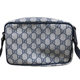 グッチ GUCCI GGスプリーム ショルダーバッグ 201447 ネイビー PVC レザー ユニセックス ショルダーバッグ