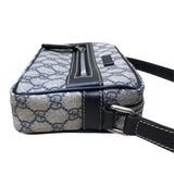 グッチ GUCCI GGスプリーム ショルダーバッグ 201447 ネイビー PVC レザー ユニセックス ショルダーバッグ