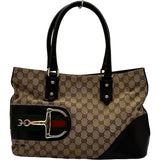 グッチ GUCCI GGキャンバス ホースビット トートバッグ 137385 ブラウン GGキャンバス ユニセックス トートバッグ