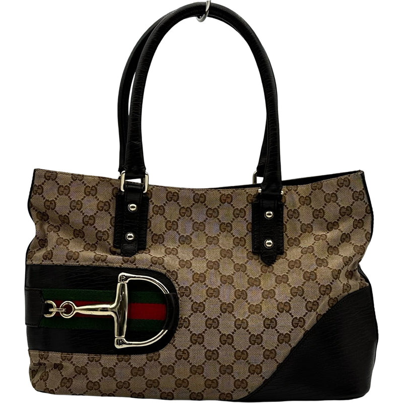 グッチ GUCCI GGキャンバス ホースビット トートバッグ 137385 