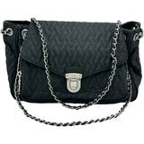 プラダ PRADA インプントゥショルダーバッグ ブラック ナイロン レディース ショルダーバッグ