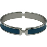エルメス HERMES オランプ バングル ブルージーン シルバー金具 エプソン/メタル アクセサリー