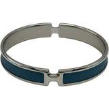 エルメス HERMES オランプ バングル ブルージーン シルバー金具 エプソン/メタル アクセサリー