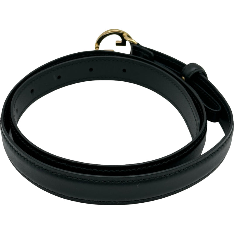 グッチ GUCCI ブロンディスリムベルト80cm 723073 ブラック レザー