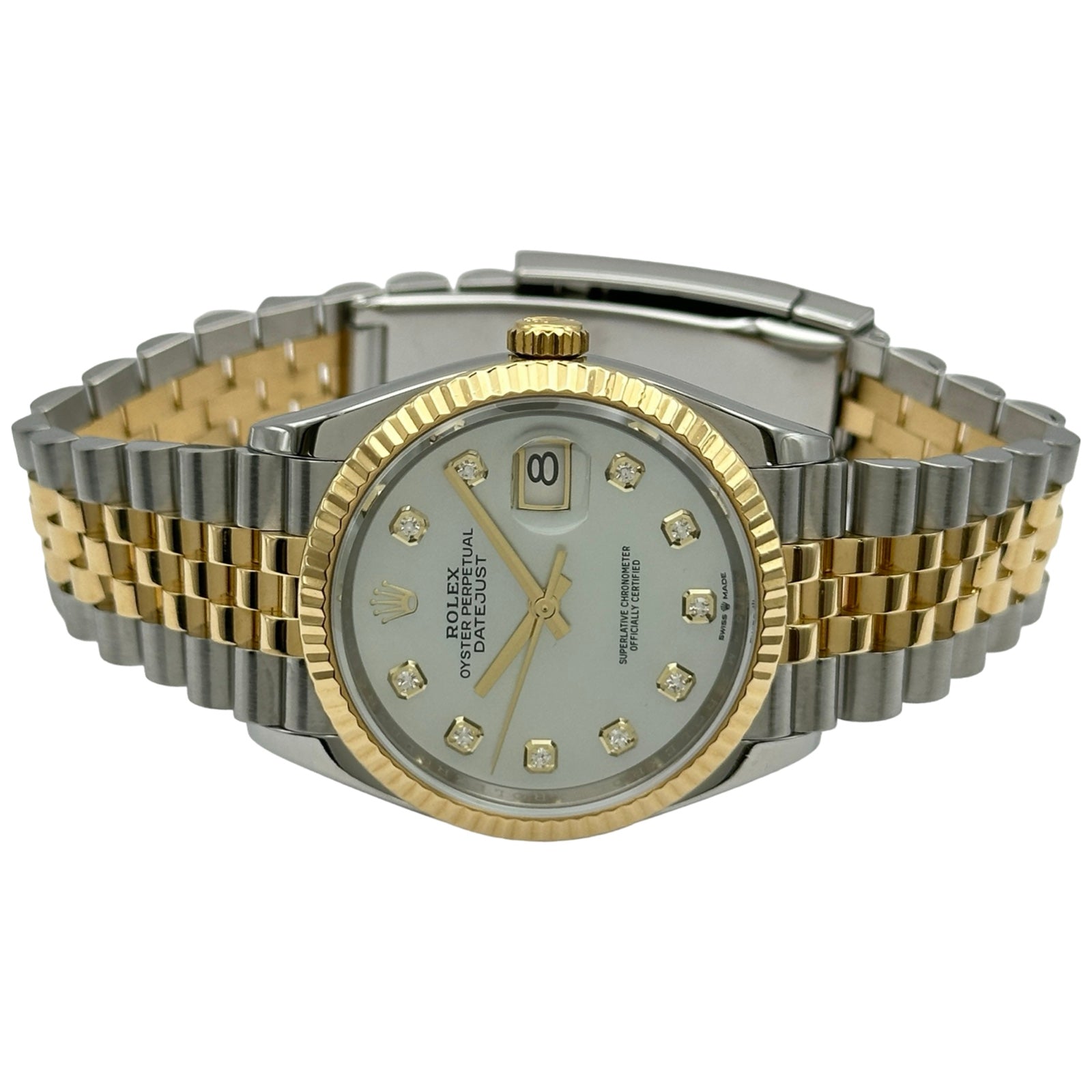 ロレックス ROLEX デイトジャスト36 126233G ホワイトシェル ゴールド