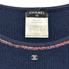 シャネル CHANEL ココマークノースリーブワンピース P43032 ネイビー コットン レディース ワンピース