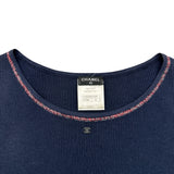 シャネル CHANEL ココマークノースリーブワンピース P43032 ネイビー コットン レディース ワンピース