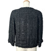 シャネル CHANEL ノーカラーラメツイードジャケット P31656 ブラック ポリエステル レディース ノーカラージャケット