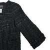 シャネル CHANEL ノーカラーラメツイードジャケット P31656 ブラック ポリエステル レディース ノーカラージャケット