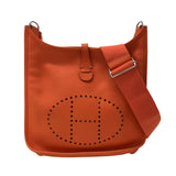 エルメス HERMES エヴリン3PM X刻印 オレンジポピー シルバー金具 エプソン レディース ショルダーバッグ