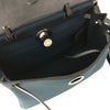 エルメス HERMES エールバッグジップPM K刻 ブルーオセアン/ブラック シルバー金具 トワル/ハンター レディース ハンドバッグ