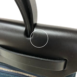 エルメス HERMES エールバッグジップPM K刻 ブルーオセアン/ブラック シルバー金具 トワル/ハンター レディース ハンドバッグ