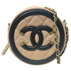 シャネル CHANEL CCフィリグリーチェーンポシェット AP0365 ベージュ・ブラック キャビア レディース ショルダーバッグ