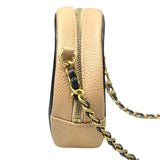 シャネル CHANEL CCフィリグリーチェーンポシェット AP0365 ベージュ・ブラック キャビア レディース ショルダーバッグ