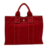 エルメス HERMES フールトゥトートＰＭ レッド トワル レディース ハンドバッグ
