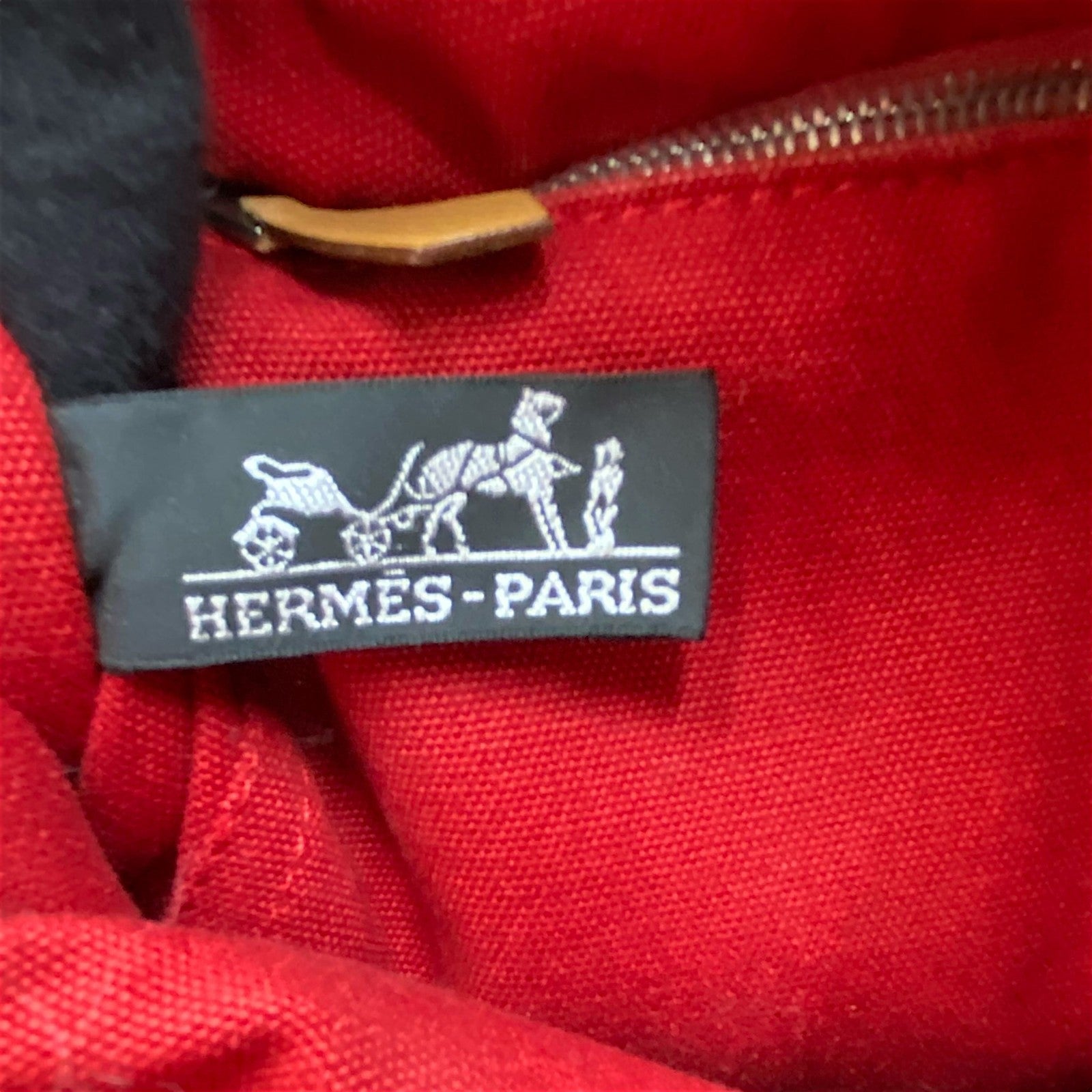 エルメス HERMES フールトゥトートPM レッド トワル レディース