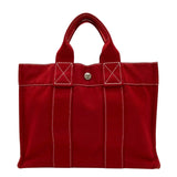 エルメス HERMES フールトゥトートＰＭ レッド トワル レディース ハンドバッグ