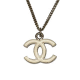 シャネル CHANEL ココマーク ネックレス ホワイト・ゴールド メタル アクセサリー