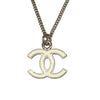 シャネル CHANEL ココマーク ネックレス ホワイト・ゴールド メタル アクセサリー