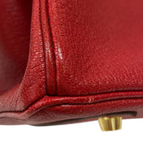 エルメス HERMES バーキン35 □G刻 ルージュカザック ゴールド金具 シェーブル レディース ハンドバッグ