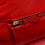 エルメス HERMES バーキン35 □G刻 ルージュカザック ゴールド金具 シェーブル レディース ハンドバッグ