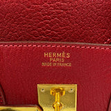 エルメス HERMES バーキン35 □G刻 ルージュカザック ゴールド金具 シェーブル レディース ハンドバッグ