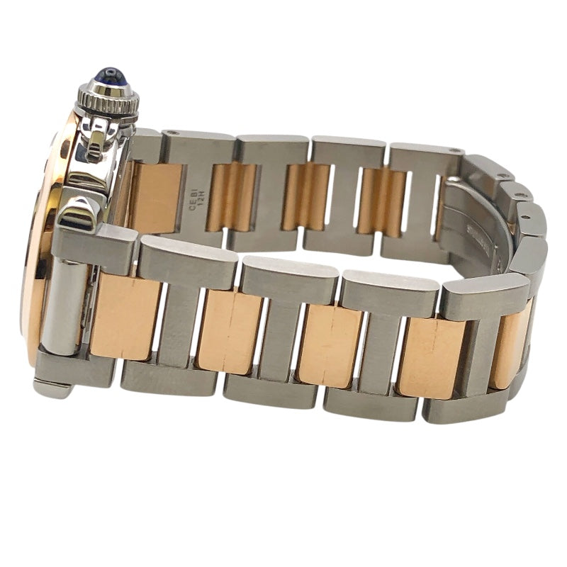 カルティエ Cartier パシャ　ドゥ　カルティエ W2PA0007 ホワイト ピンクゴールド/ステンレススチール レディース 腕時計 カルティエ Cartier パシャ ドゥ カルティエ W2PA0007 ホワイト ピンク