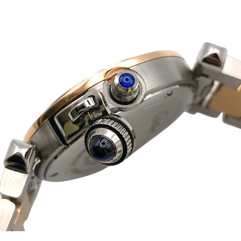 カルティエ Cartier パシャ ドゥ カルティエ W2PA0007 シルバー ピンクゴールド/ステンレススチール  クオーツ レディース 腕時計 カルティエ Cartier パシャ ドゥ カルティエ W2PA0007 ホワイト ピンク