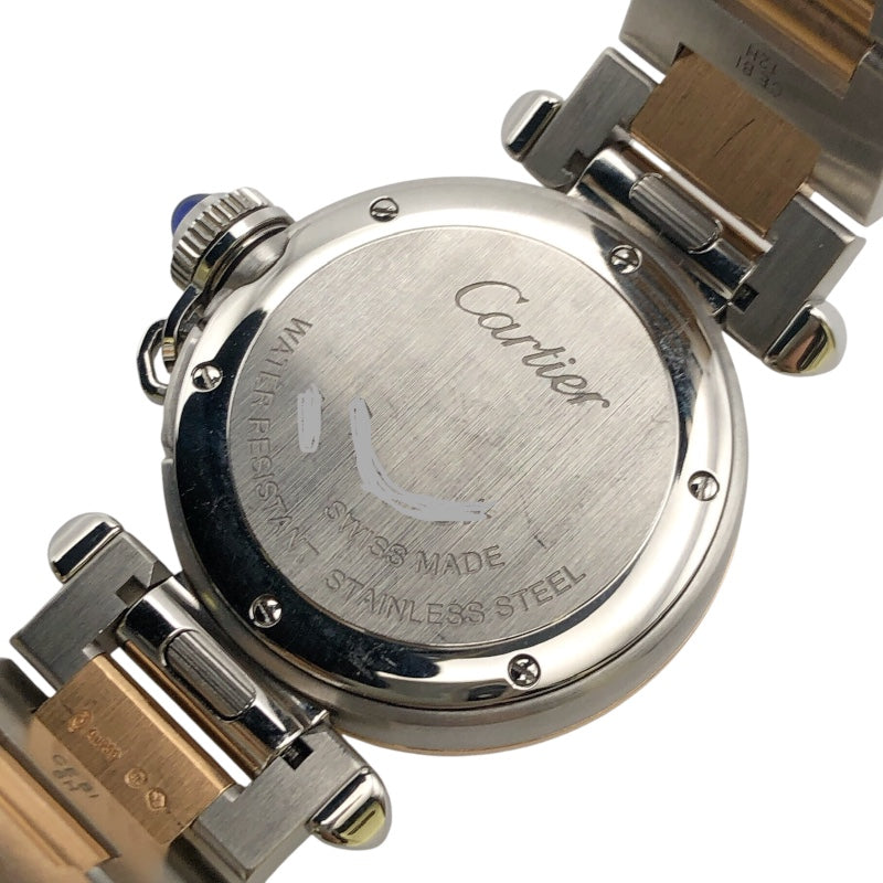カルティエ Cartier パシャ　ドゥ　カルティエ W2PA0007 ホワイト ピンクゴールド/ステンレススチール レディース 腕時計 カルティエ Cartier パシャ ドゥ カルティエ W2PA0007 ホワイト ピンク