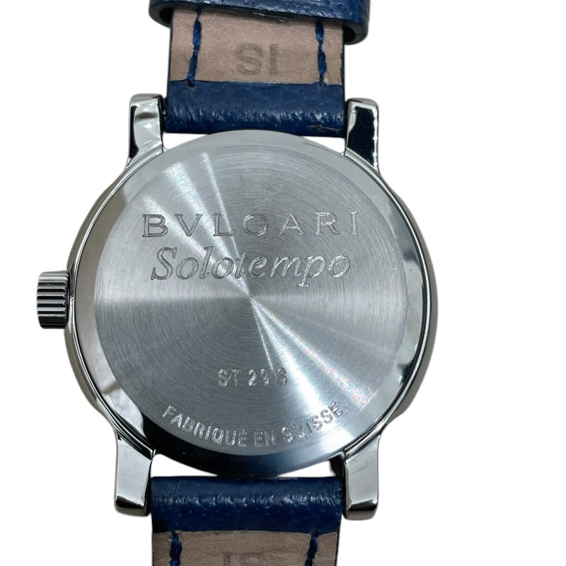 ブルガリ BVLGARI ソロテンポ ST29S ブルー ステンレススチール