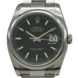 ロレックス ROLEX デイトジャスト 116200 ブラック ステンレススチール 自動巻き メンズ 腕時計