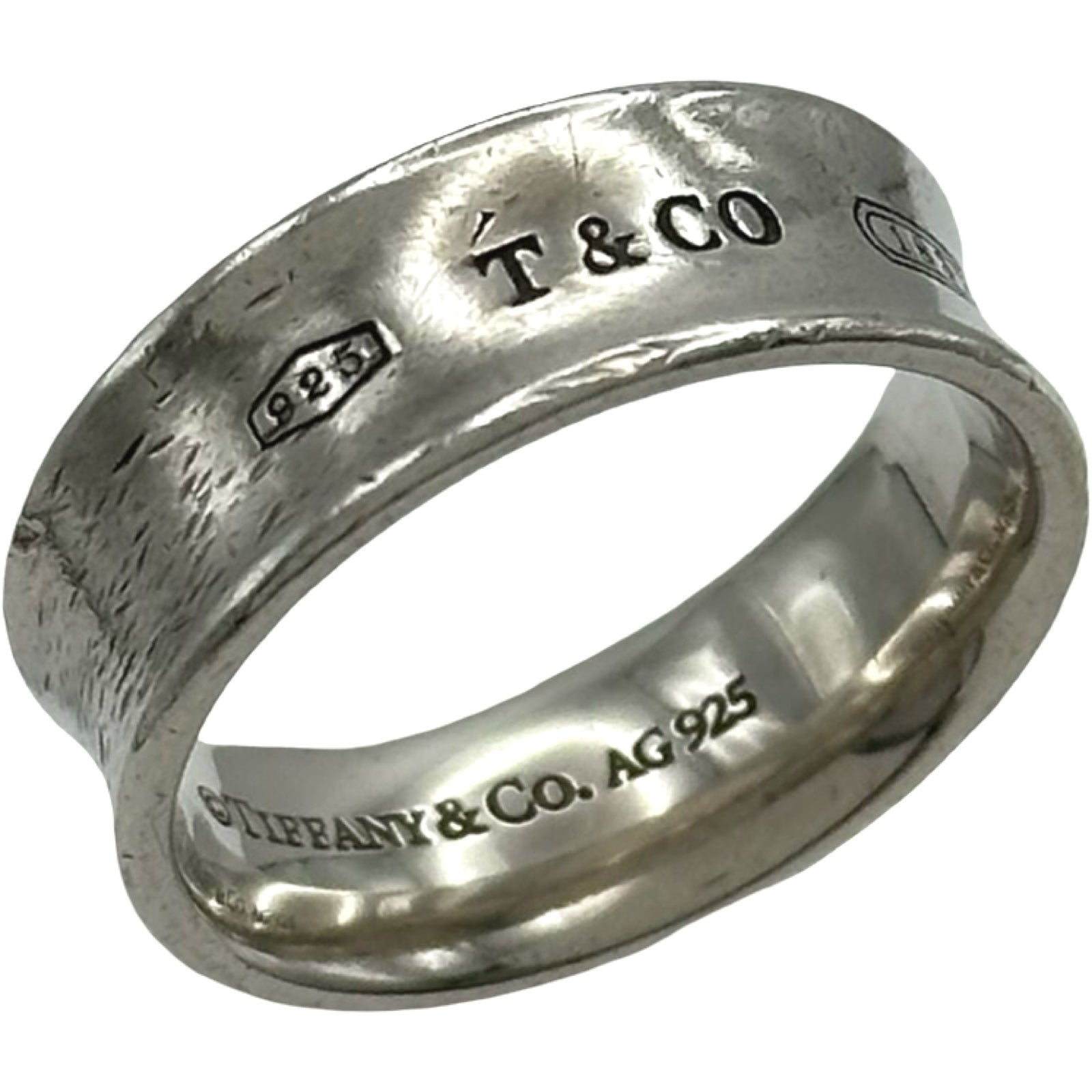 TIFFANY&Co. 極美品 1837 ワイドリング Ag925 ティファニー TIFFANY＆CO 1837リング シルバー Ag925 ジュエリー