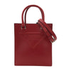 プラダ PRADA トライアングルミニトートバッグ 1BA333 レッド シルバー金具 ソフトカーフ レディース ショルダーバッグ