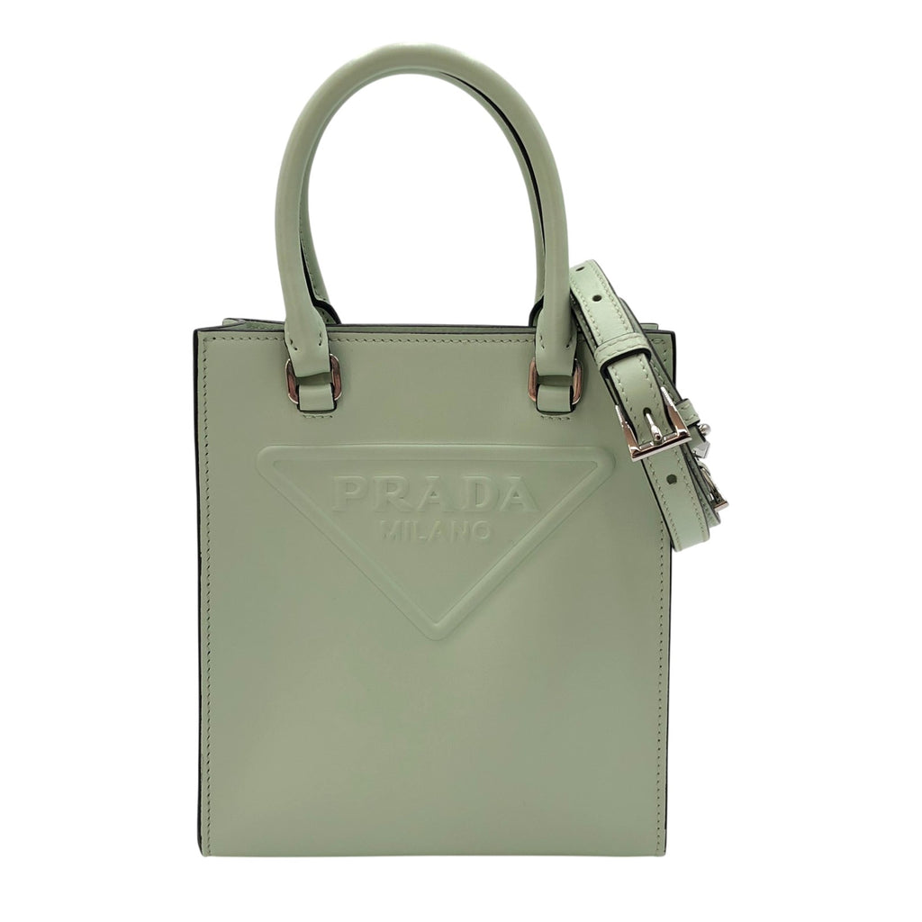 プラダ PRADA トライアングルミニトートバッグ 1BA333 ミントグリーン