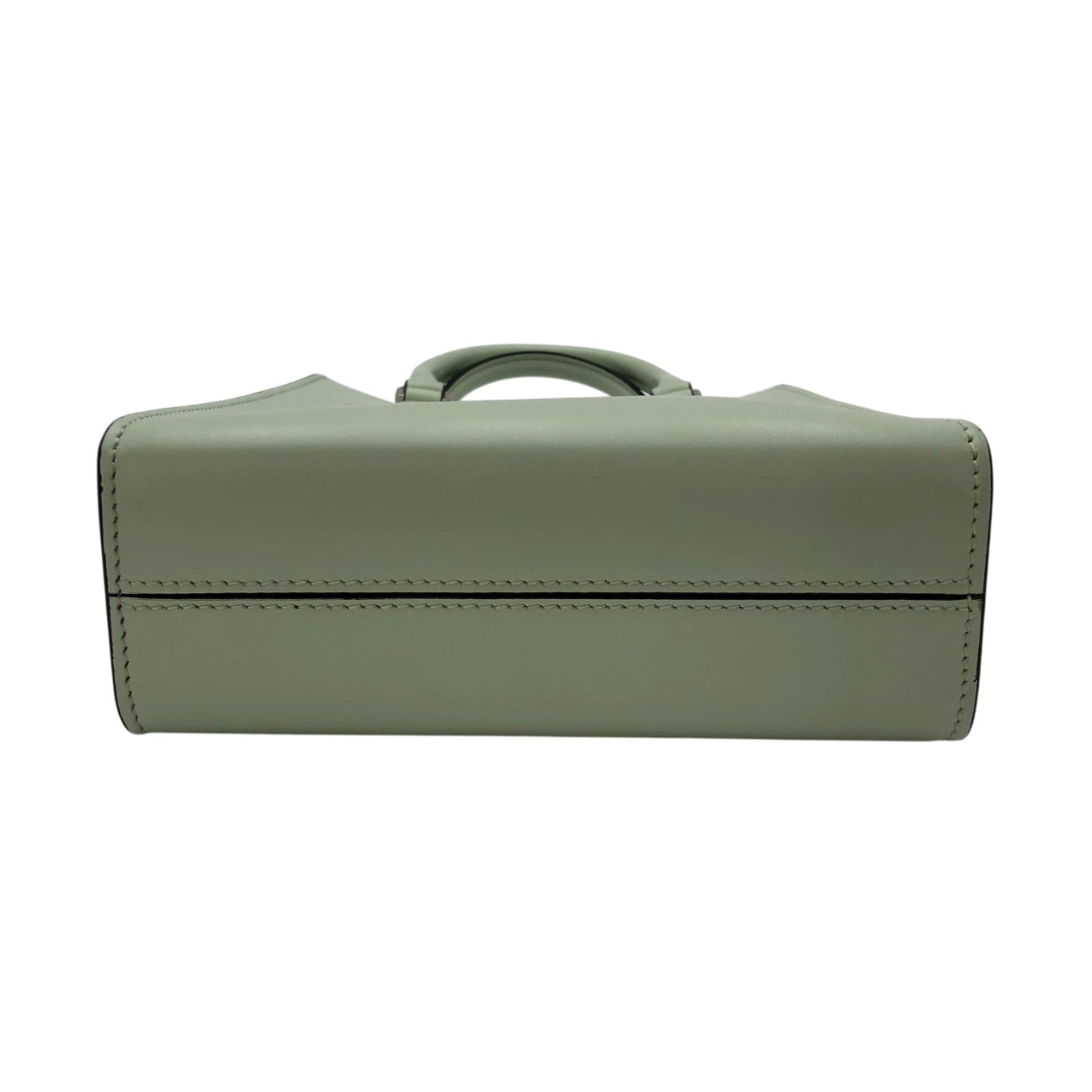 プラダ PRADA トライアングルミニトートバッグ 1BA333 ミントグリーン シルバー金具 ソフトカーフ レディース ショルダーバッグ プラダ PRADA トライアングルミニトートバッグ 1BA333 ミントグリーン