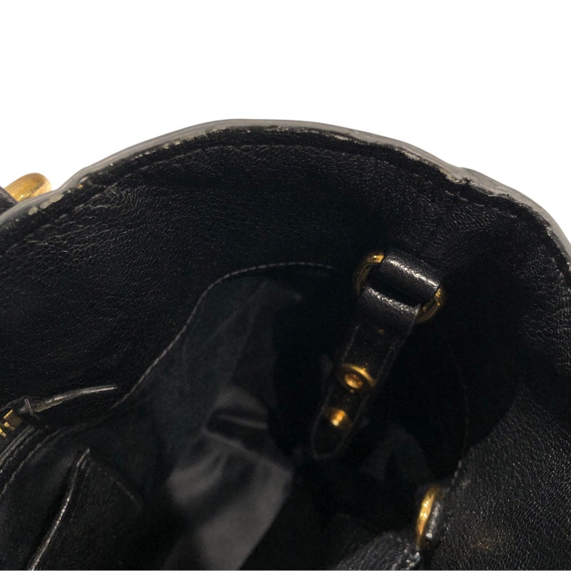 ミュウミュウ miu miu マドラスハンドバッグ ブラック レザー