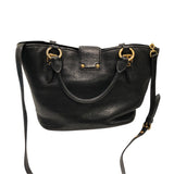 ミュウミュウ miu miu マドラスハンドバッグ ブラック レザー レディース ショルダーバッグ