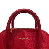 バレンシアガ BALENCIAGA ヴィルトップハンドルXXS 525050 レッド レザー レディース ハンドバッグ