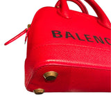バレンシアガ BALENCIAGA ヴィルトップハンドルXXS 525050 レッド レザー レディース ハンドバッグ