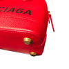 バレンシアガ BALENCIAGA ヴィルトップハンドルXXS 525050 レッド レザー レディース ハンドバッグ