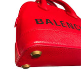 バレンシアガ BALENCIAGA ヴィルトップハンドルXXS 525050 レッド レザー レディース ハンドバッグ