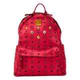 エム・シー・エム MCM スタークミディアム バックパック レッド ヴィセトスキャンバス レディース リュック デイパック