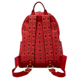 エム・シー・エム MCM スタークミディアム バックパック レッド ヴィセトスキャンバス レディース リュック デイパック