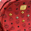 エム・シー・エム MCM スタークミディアム バックパック レッド ヴィセトスキャンバス レディース リュック デイパック