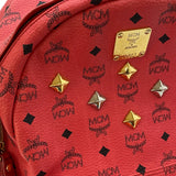 エム・シー・エム MCM スタークミディアム バックパック レッド ヴィセトスキャンバス レディース リュック デイパック