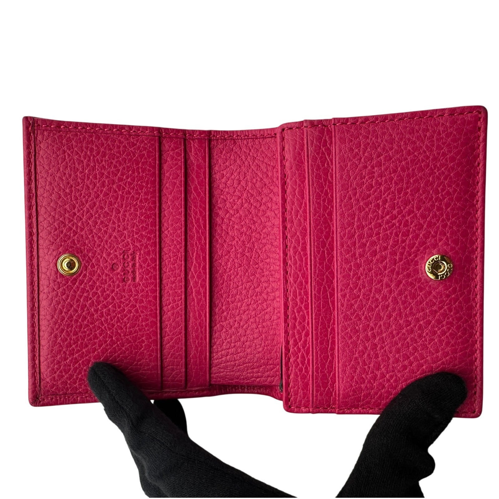 グッチ GUCCI ダブルGカードケースウォレット 456126 ピンク レザー レディース 二つ折り財布 グッチ GUCCI ダブルGカードケースウォレット 456126 ピンク レザー
