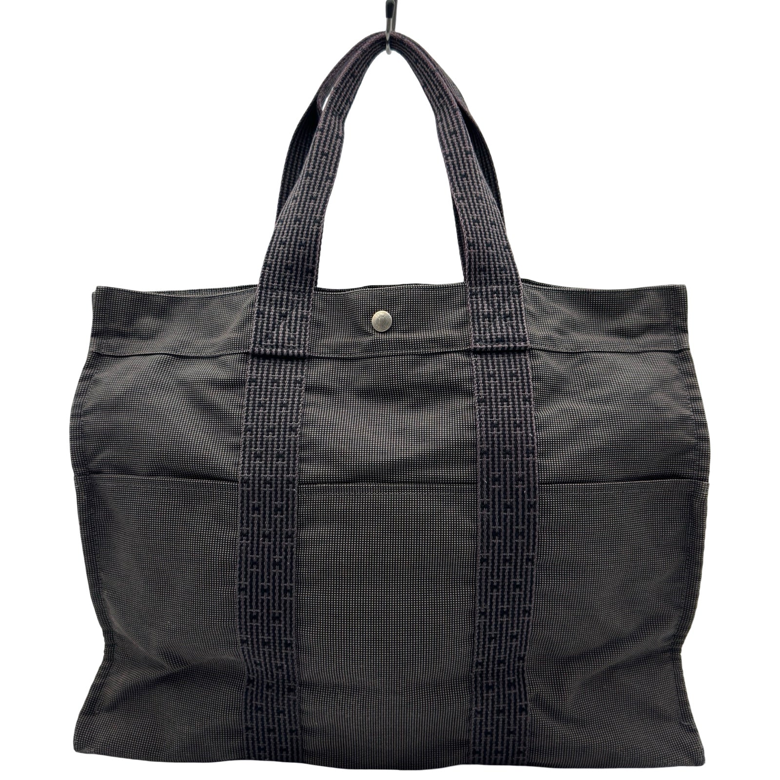 グレー エルメス エールライン トートバッグ HERMES キャンバス PM
